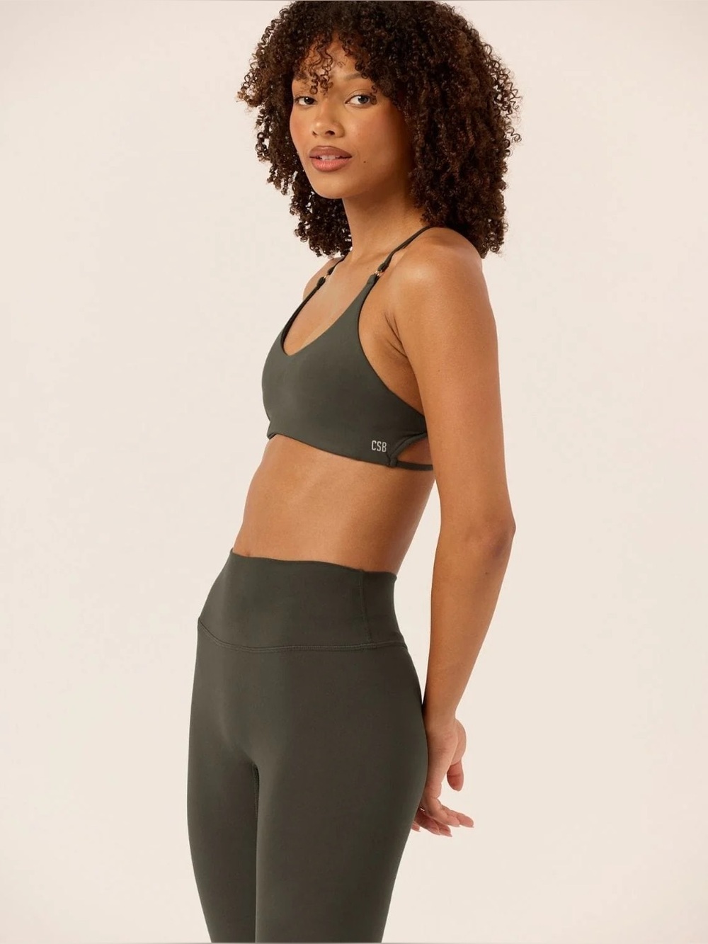 Crop Shop Boutique Serenity Invisible Scrunch Legging in Deep Olive - Picture 3 of 9